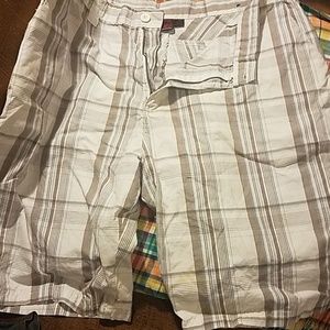 Mens Burnside Plaid Shorts